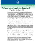 Are You a Hospital Inpatient or an Outpatient